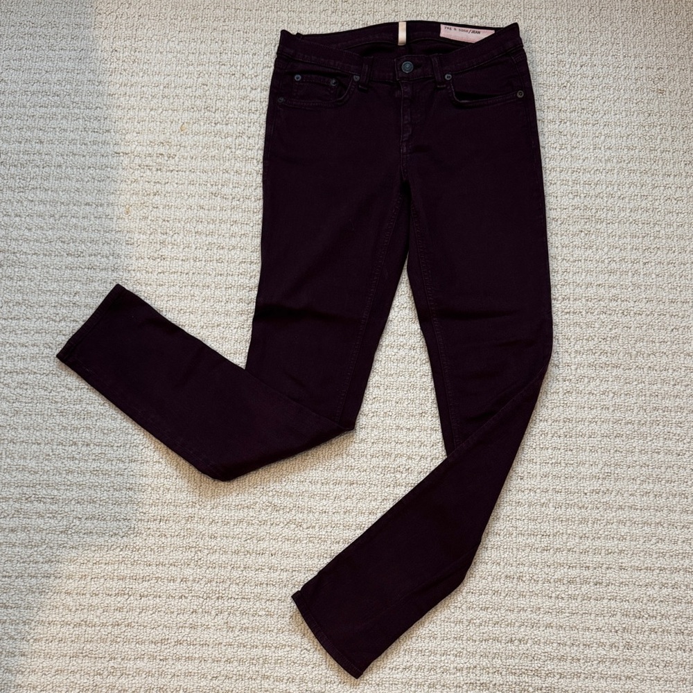 rag & bone Women's Skinny Jeans - Dark Purple